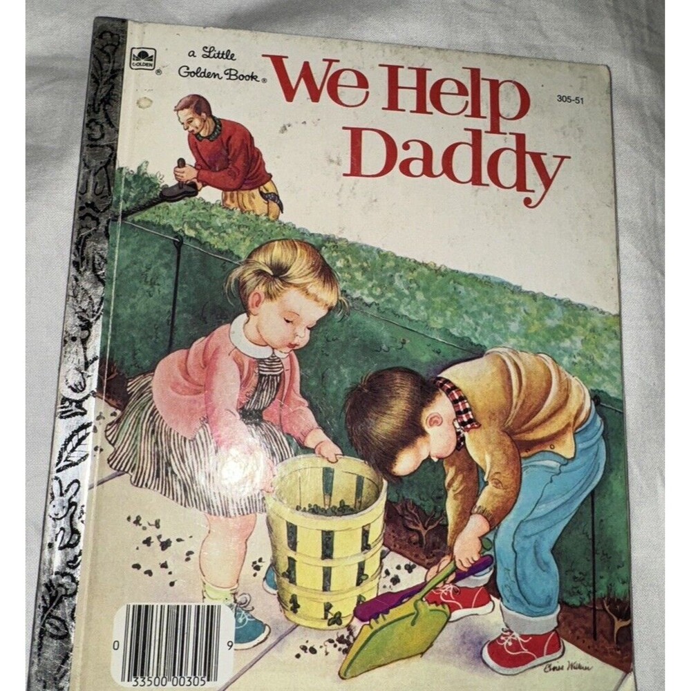 Little Golden Book : We Help Daddy Mini Stein HC 1962 305-51